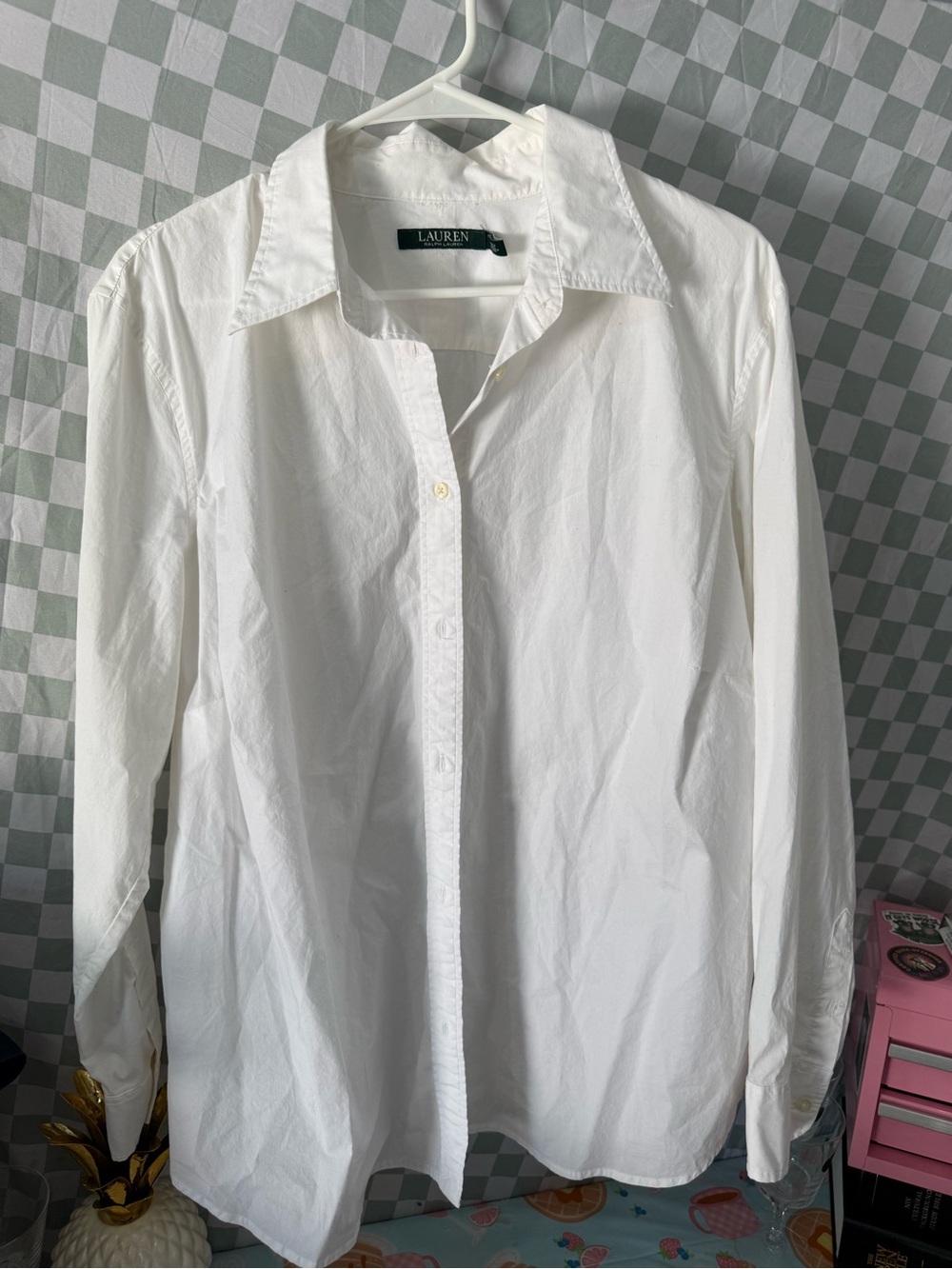 Ralph Lauren White Men's Collared Button-Down Shirt